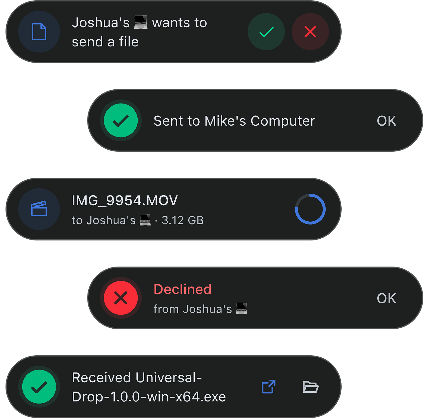 Island notification preview
